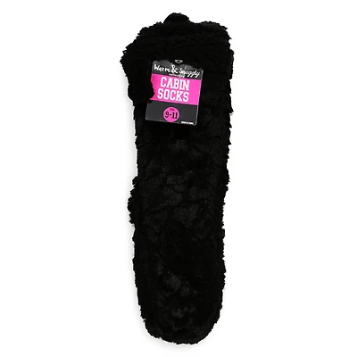Faux Fur Cabin Socks, 1 Pair