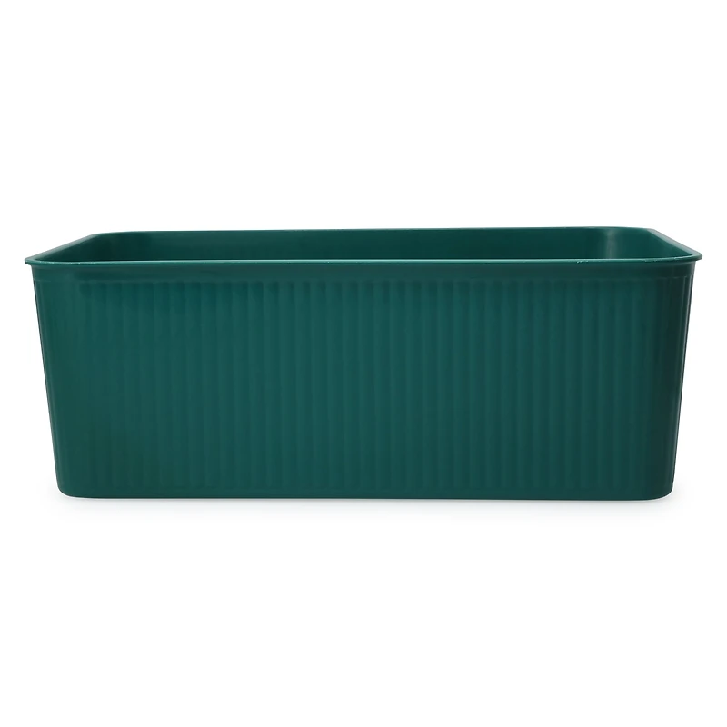Large Emerald Green Storage Bin 14in x 10in