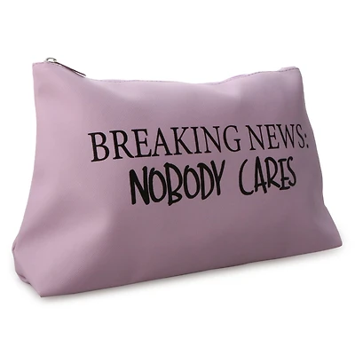 Makeup Bag 14.6in - Breaking News: Nobody Cares