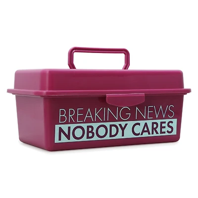 Storage Box With Organizer Tray 9.6in - Breaking News, Nobody Cares
