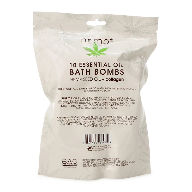 Hemp Seed Oil + Collagen Bath Bombs 10-Count