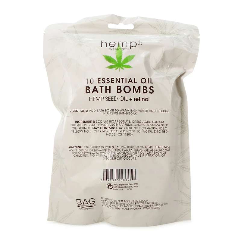 Hemp Seed Oil + Retinol Bath Bombs 10-Count