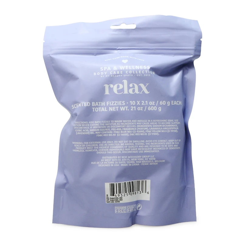 10-Count Scented Bath Fizzies With Lavender Oil