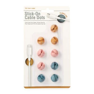Stick-On Cable Dots Cord Organizers 9-Piece Set