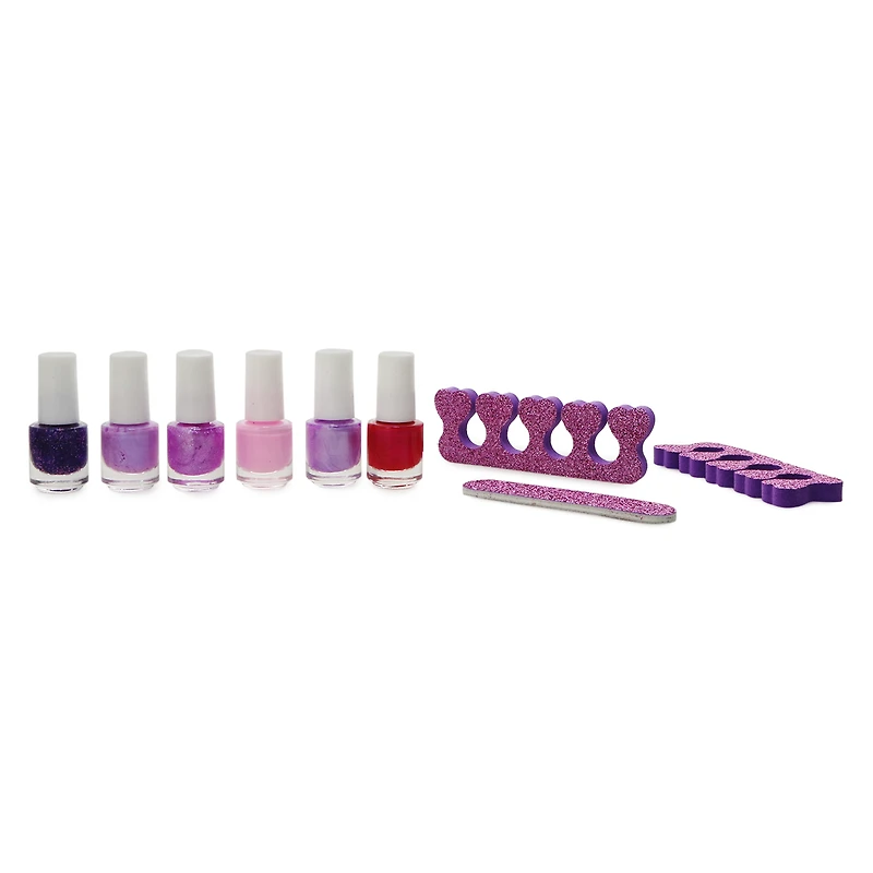 Purple Nail Kit With 6 x Nail Polish
