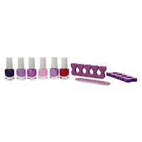 Purple Nail Kit With 6 x Nail Polish