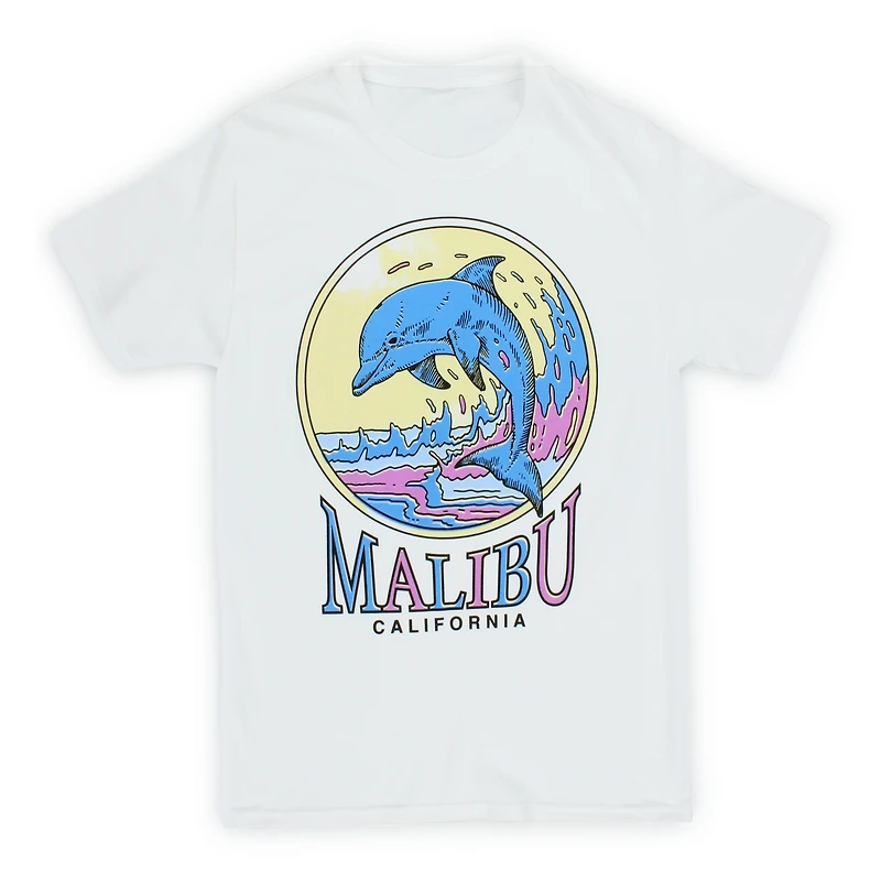 Malibu, California Dolphin Graphic Tee
