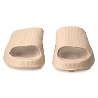 Ladies Nude Puff Slide Sandals
