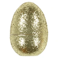 Extra Large Fillable Gold Glitter Easter Egg 6in