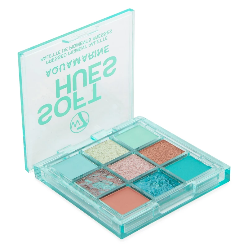 W7® Soft Hues Aquamarine Pressed Pigment Makeup Palette
