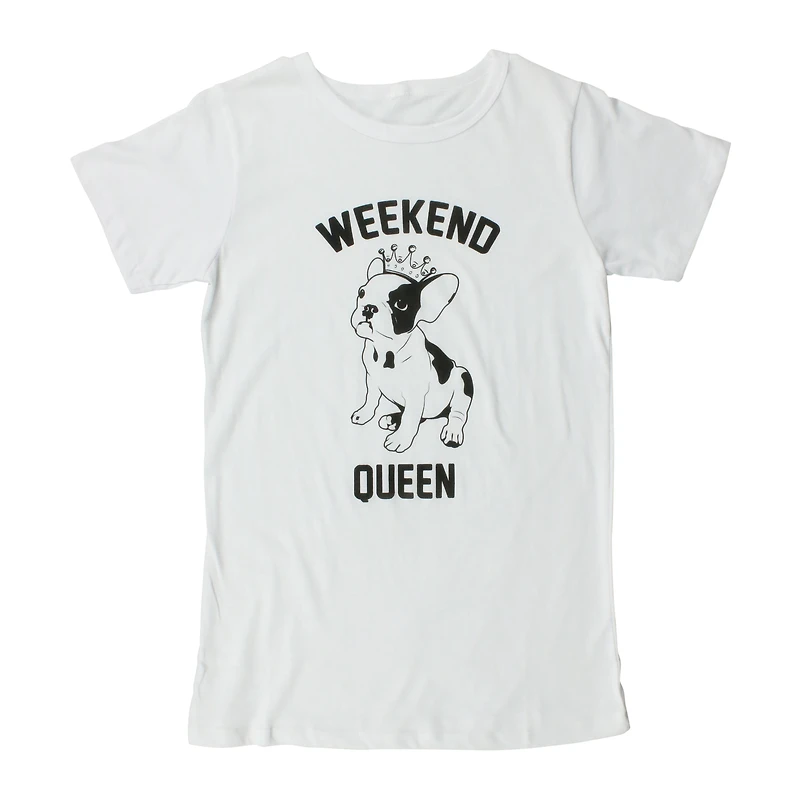 Juniors 'Weekend Queen' Graphic Tee