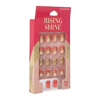 Press-On Nails, Rising Shine 18-Count