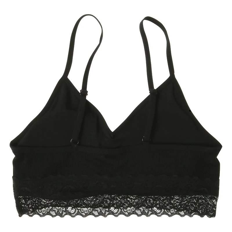 Black Lace Trim Bralette