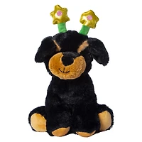Puppy Stuffed Animal With Headband 8in