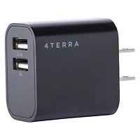 4Terra® Recycled USB-A Dual Port Wall Charger