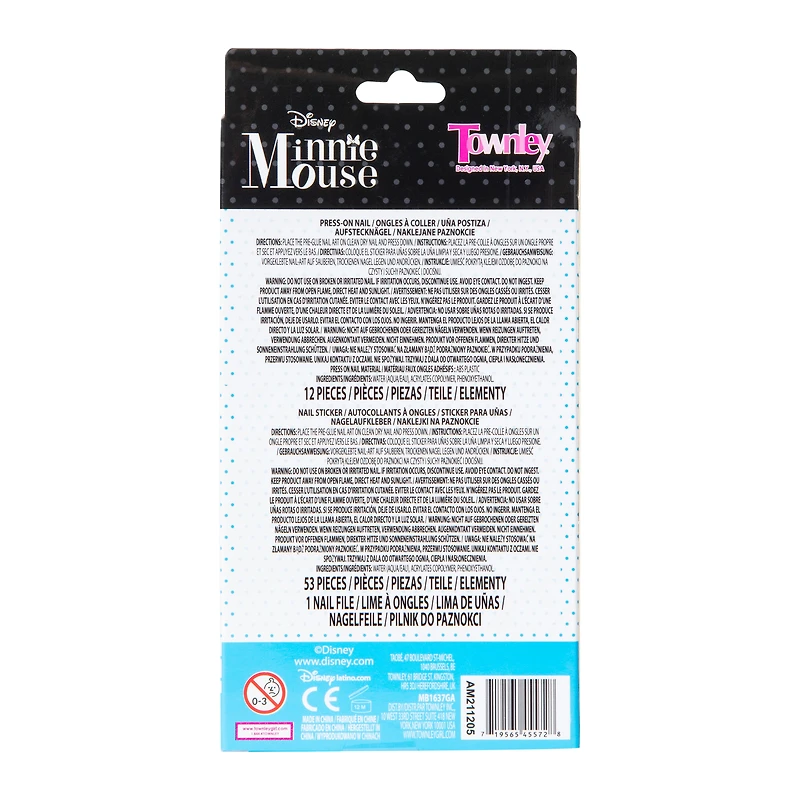 Disney Minnie Mouse Press-On Nails & Stickers Set