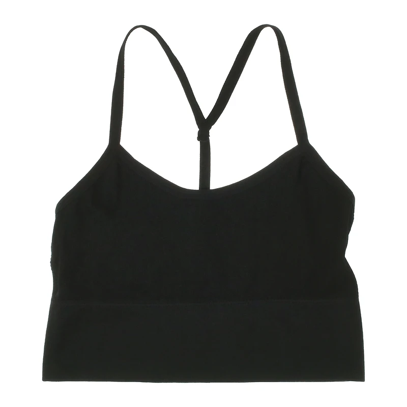 Black Longline T-Back Sports Bra