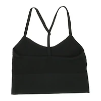 Black Longline T-Back Sports Bra