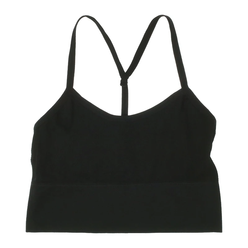 Black Longline T-Back Sports Bra