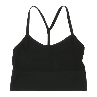 Black Longline T-Back Sports Bra
