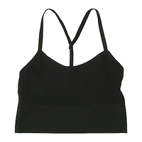 Black Longline T-Back Sports Bra
