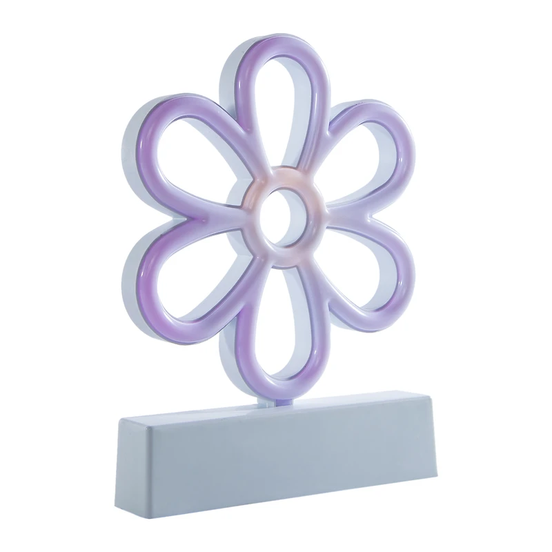 LED Daisy Neon Light With Stand 7.5in, Battery Operated