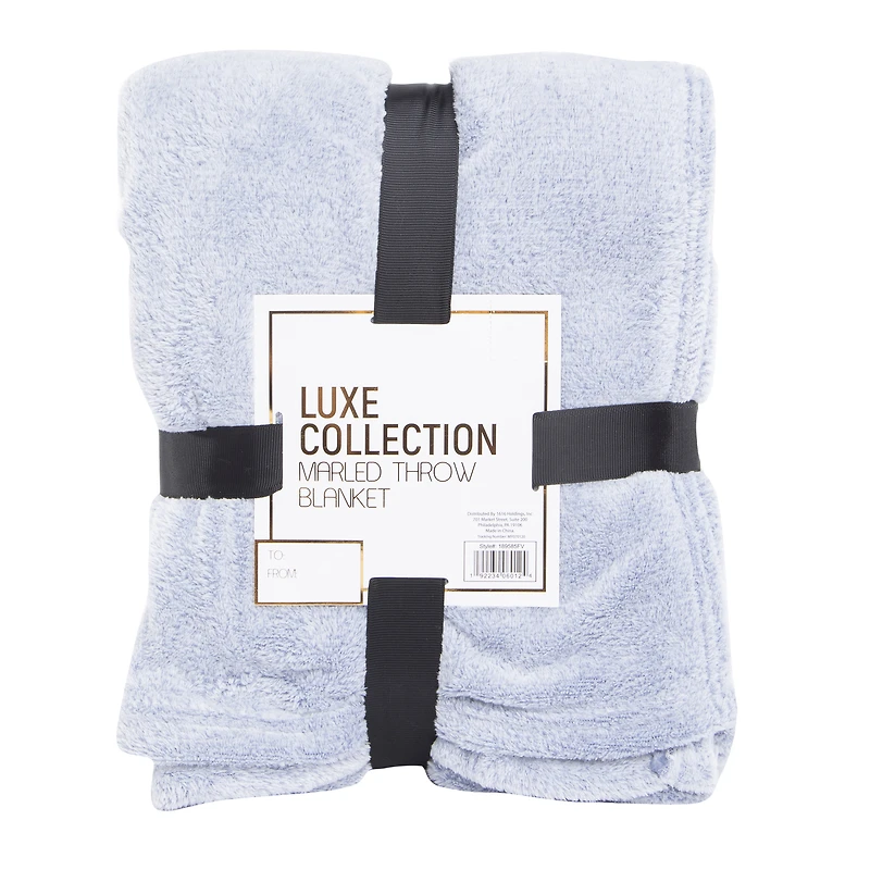 Marled Plush Blanket 50in x 60in