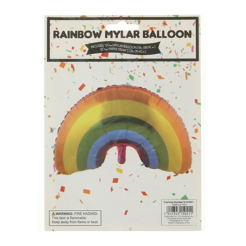 Rainbow Mylar Balloon 35in