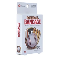 Bioswiss® Baseball Adhesive Bandages 24-Count