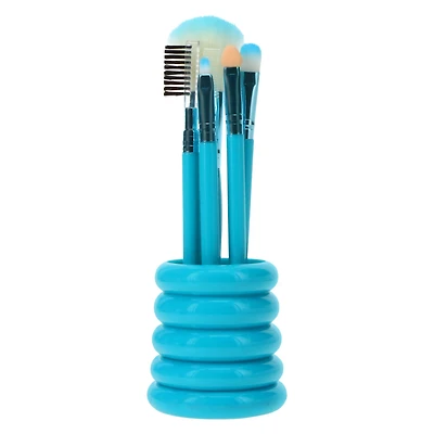 Makeup Brushes & Holder 6-Piece Set