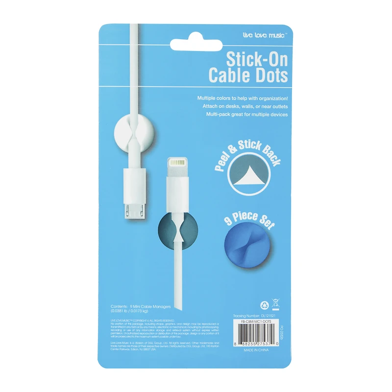 Flower Stick-On Cable Organizers 4-Count