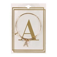 Letter A Diamond initial Charm Bracelet
