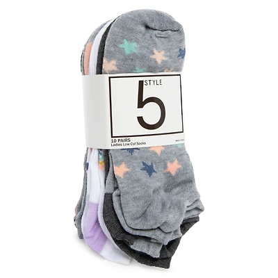 Low-Cut Ankle Socks 10-Pack - Multicolor Stars & Stripes