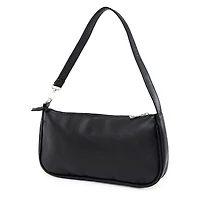 Y2K Retro Baguette Shoulder Bag - Black