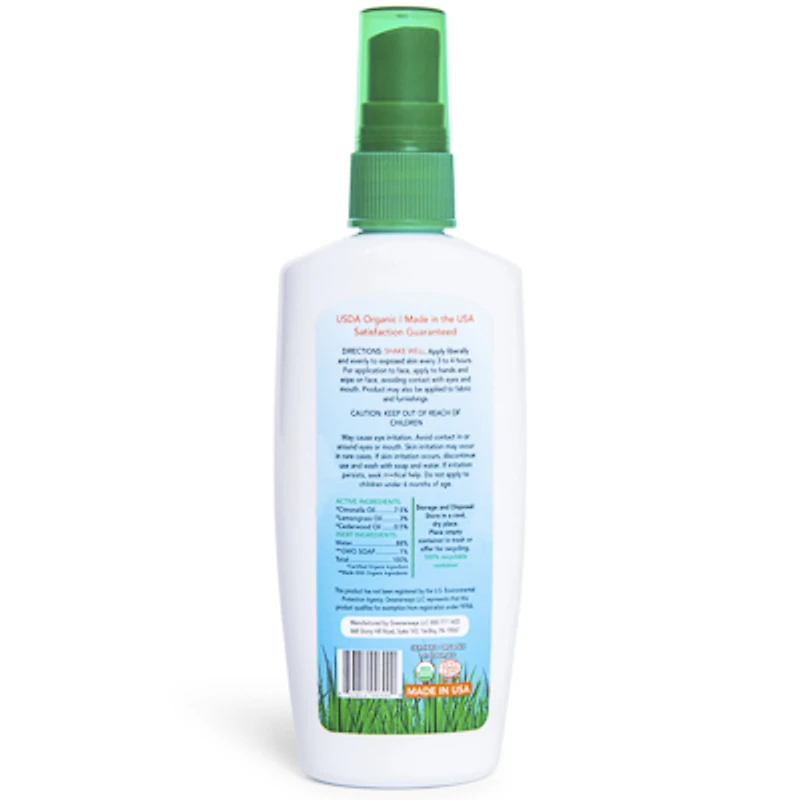 Greenerways Organic™ Deet-Free Bug Repellent 4oz