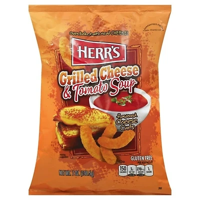 Herr's® Grilled Cheese & Tomato Soup Flavored Cheese Curls 7oz