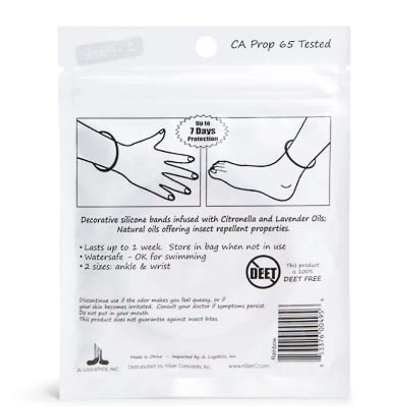Rainbow Mosquito Repellant Band 2-Pack