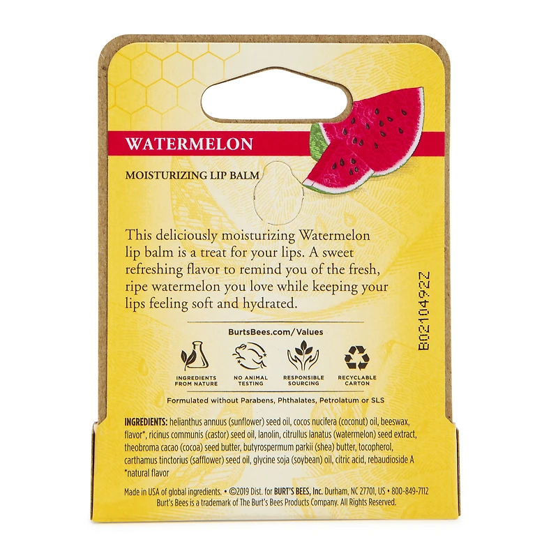 Burt's Bees® Watermelon Beeswax Moisturizing Lip Balm 0.15oz