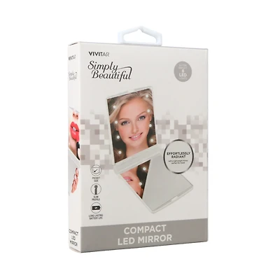 Vivitar® Simply Beautiful Compact LED Mirror