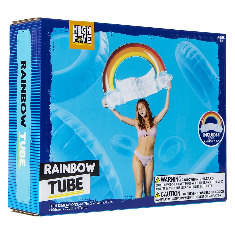 Rainbow Tube Pool Float 41.7in x 28.3in