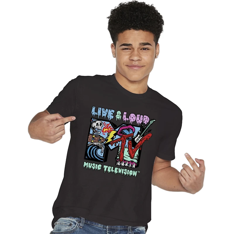 Mtv™ Skeleton Live & Loud Graphic Tee