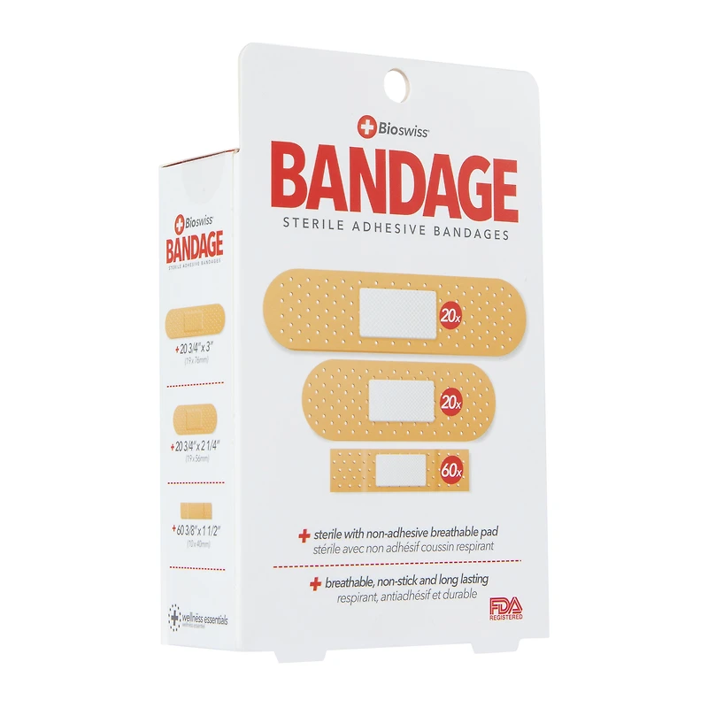 Bioswiss® Adhesive Bandages 100-Count