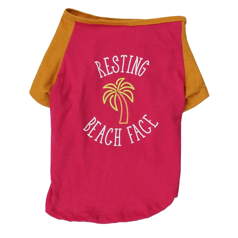 Summer Dog Graphic Tee - Resting Beach Face