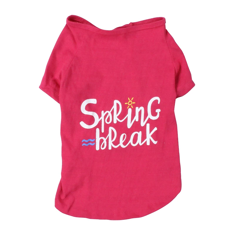 Pink Dog Tee - Spring Break - Medium