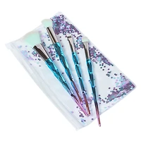 4-Piece Ombre Makeup Brush Set & Shaky Glitter Bag