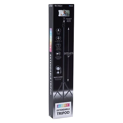 4ft Extendable Tripod With Smartphone Mount & Remote