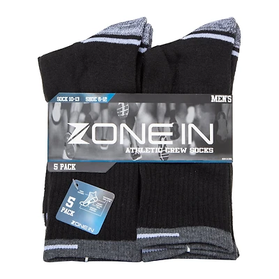 Mens Athletic Crew Socks 5-Pack