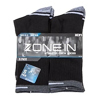 Mens Athletic Crew Socks 5-Pack