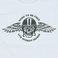 'Born To Be Free' Skull Graphic Tee
