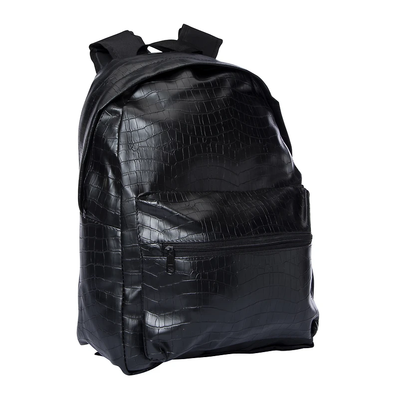 Faux Leather Backpack 19in
